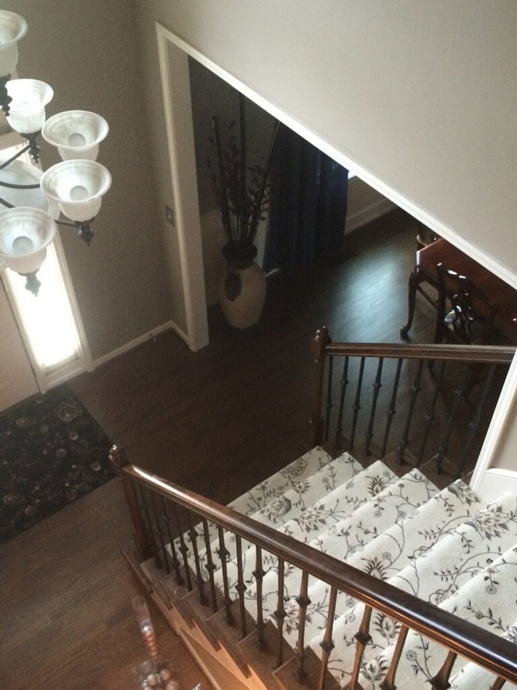 Photo of a traditional staircase in Kansas City.