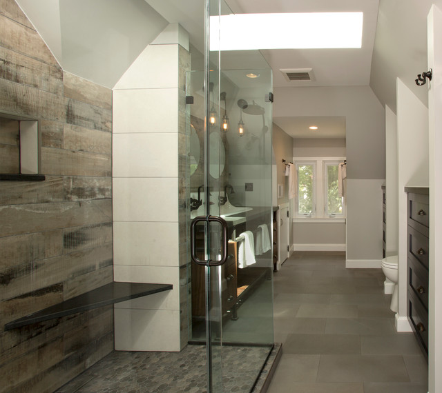 Master Suite and Guest Bath industrial-badezimmer