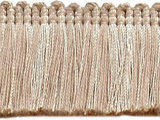 DecoPro Passamaneria Frangia A Spazzola Camel 4,5 Cm – 5 Metri, Per Cuscini E Tende, Stile Basic Trim #0175SB