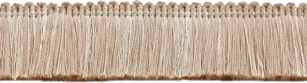 DecoPro Passamaneria Frangia A Spazzola Camel 4,5 Cm – 5 Metri, Per Cuscini E Tende, Stile Basic Trim #0175SB