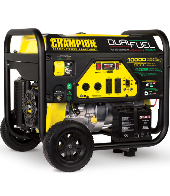 Champion 8000-Watt Dual Fuel Portable Generator With Electric Start