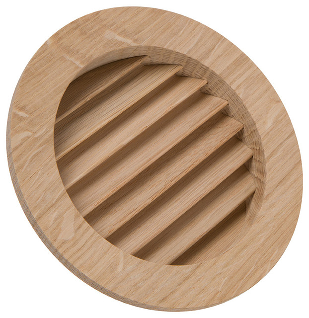 315/16" Round Wood Air Vent Grille Transitional Registers Grilles