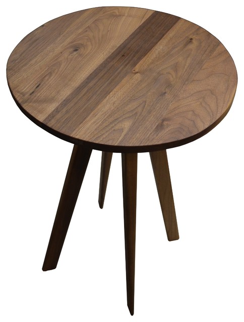 Walnut Round Side Table Modern Walnut Round Side Table Modern