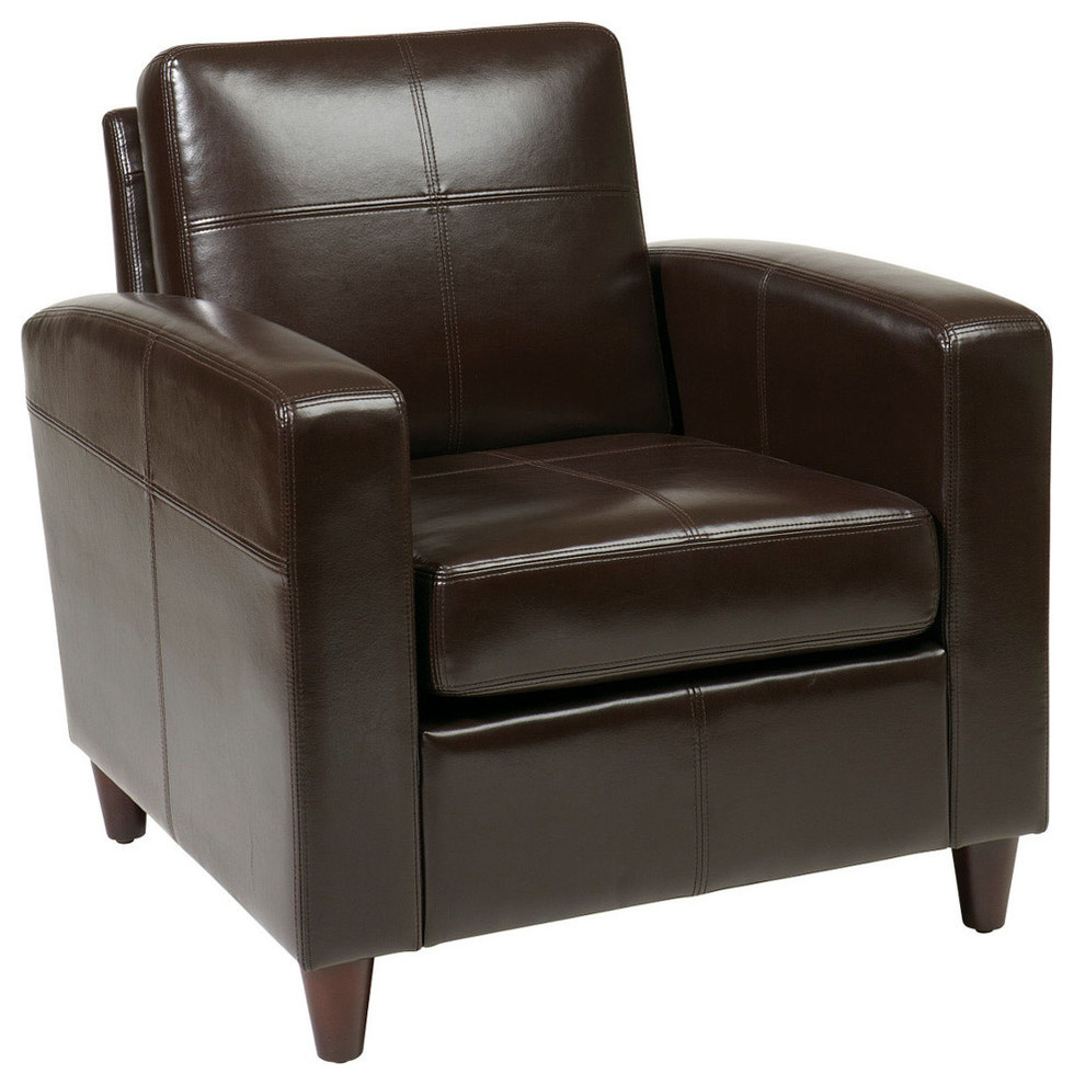 Venus Club Chair in Espresso Eco Leather