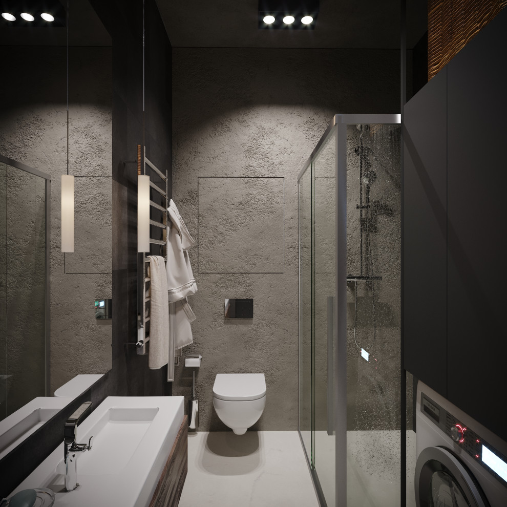 Интерьер квартиры в индустриальном стиле для холостяка