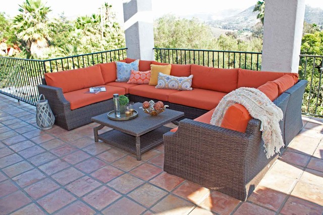 Sunset Outdoor U-Shaped Sectional - by Eurolux Patio