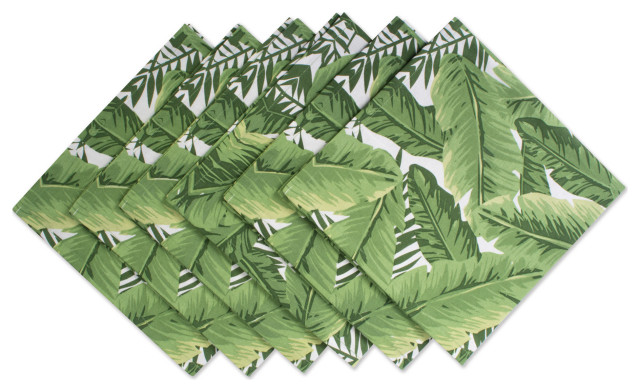 DII Banana Leaf Print Napkin, Set of 6
