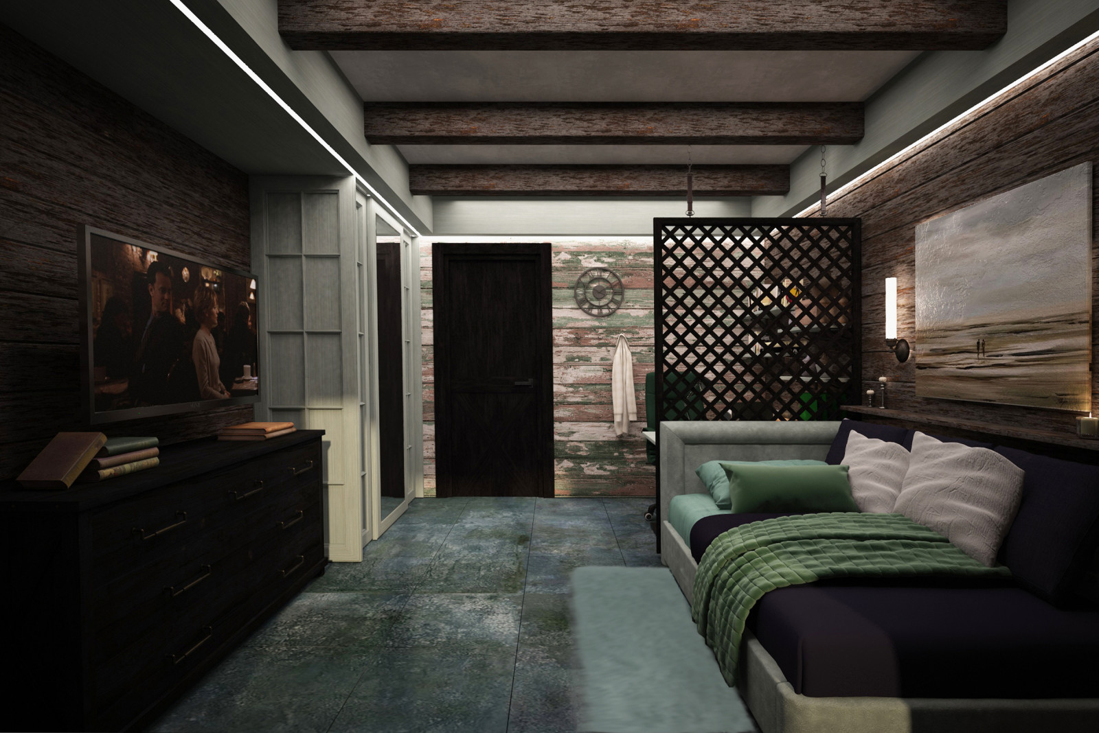 Комната в доме с печью