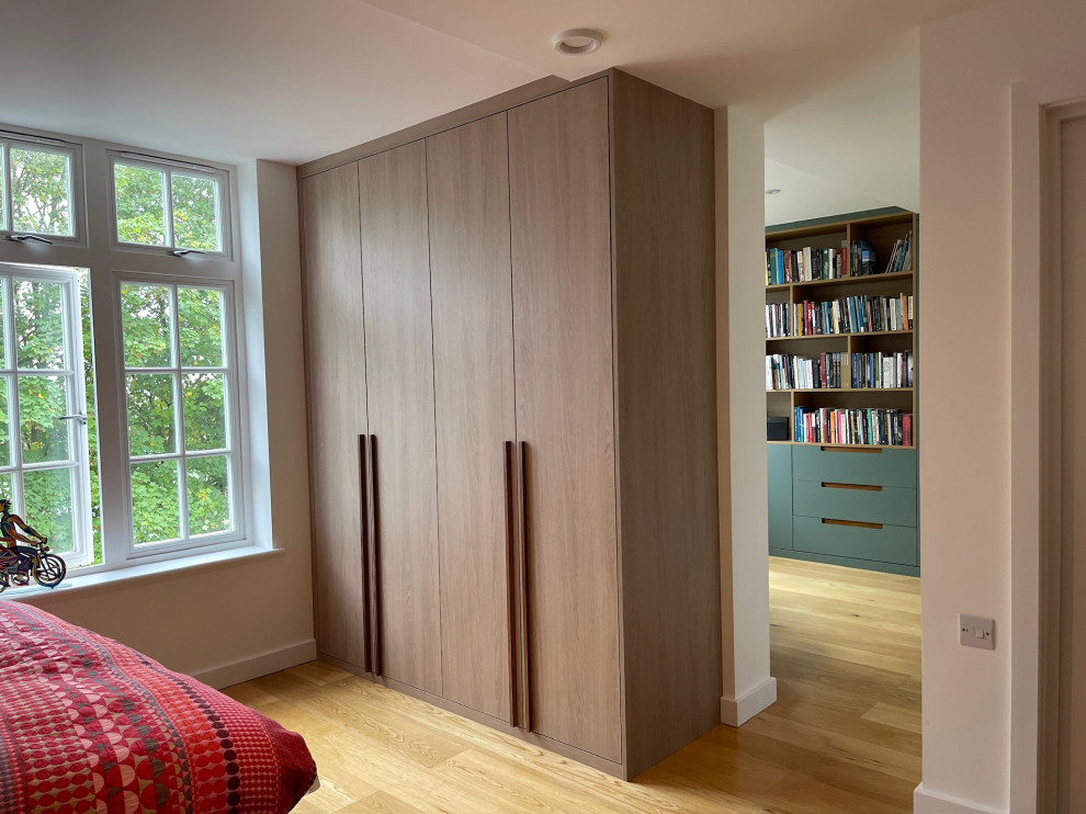 Bespoke Wardrobes and Custom Shelving Solutions with Routed Wooden Handles