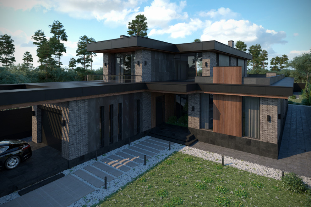 Городская вилла в темных тонах