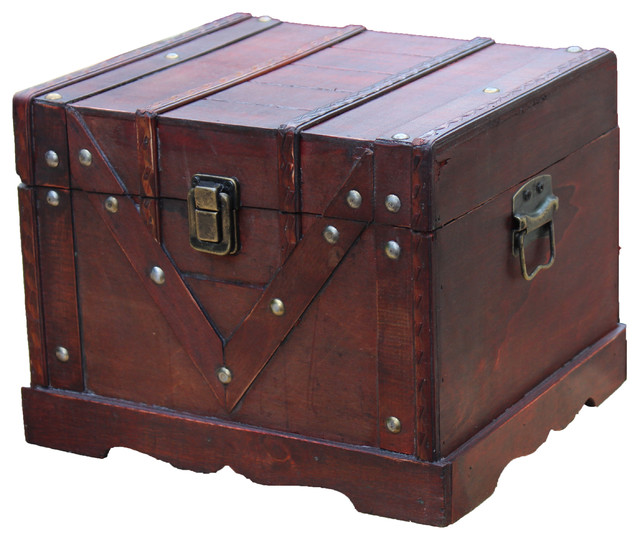 Small Wooden Treasure Box Old Style Chest Southwestern Small Wooden Treasure Box Old Style Chest