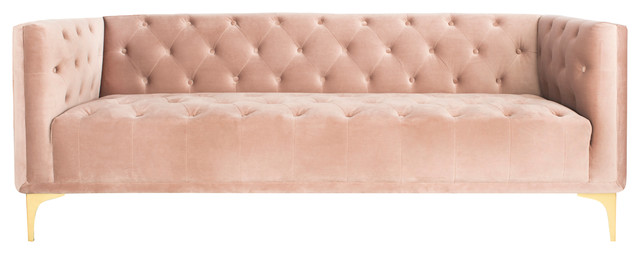 Safavieh Florentino Tufted Sofa Dusty Rose