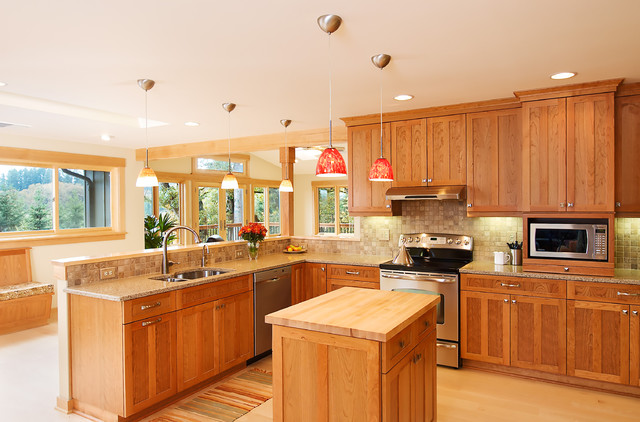 Spacious Addition rustic-kitchen