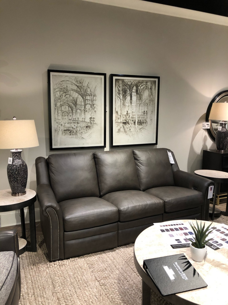 charcoal leather lounge