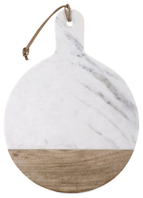 Classy Marble and Wood Cheese Board