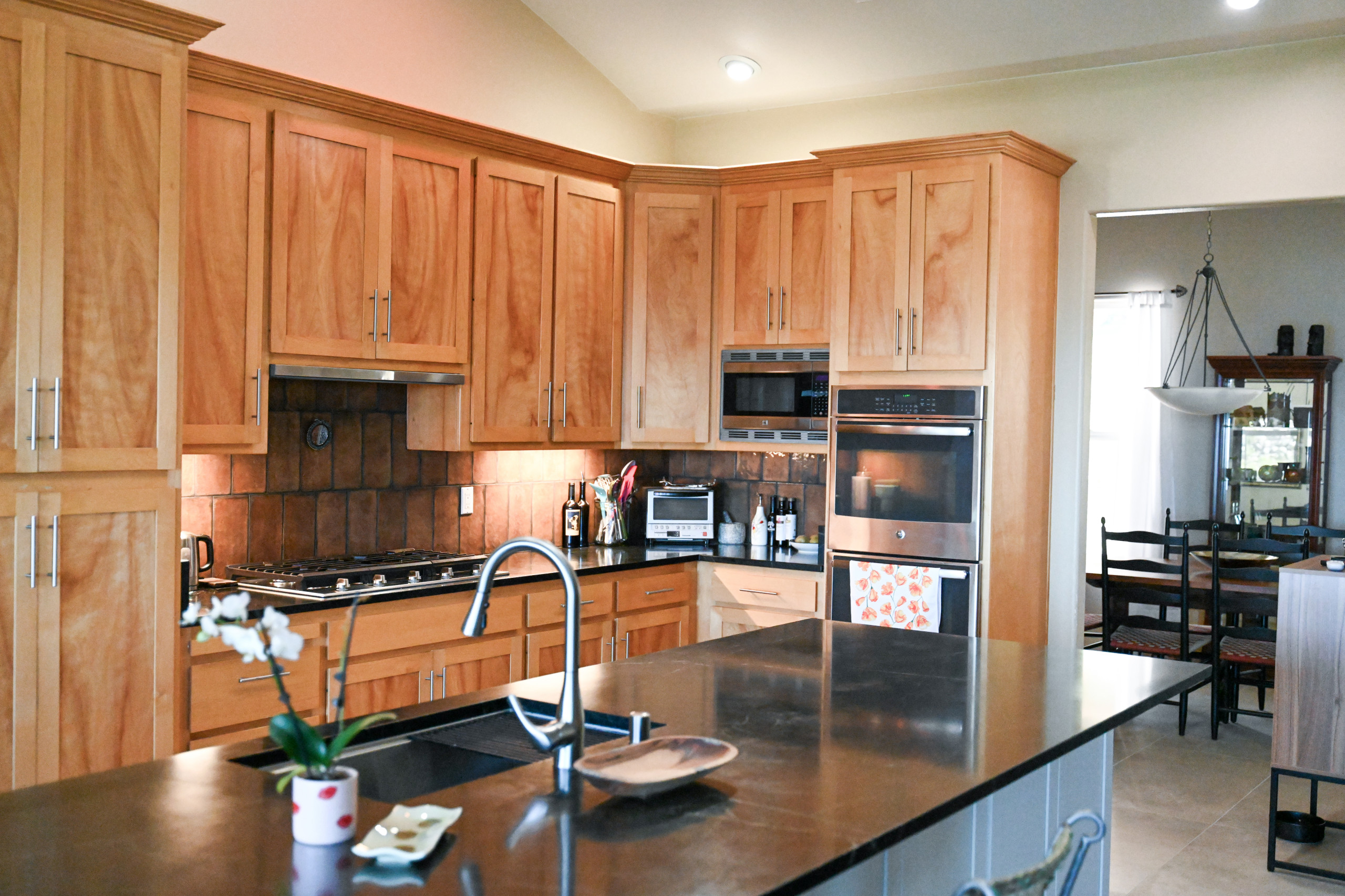 Placerville Spanish Styled Kitchen and 14 foot Fireplace