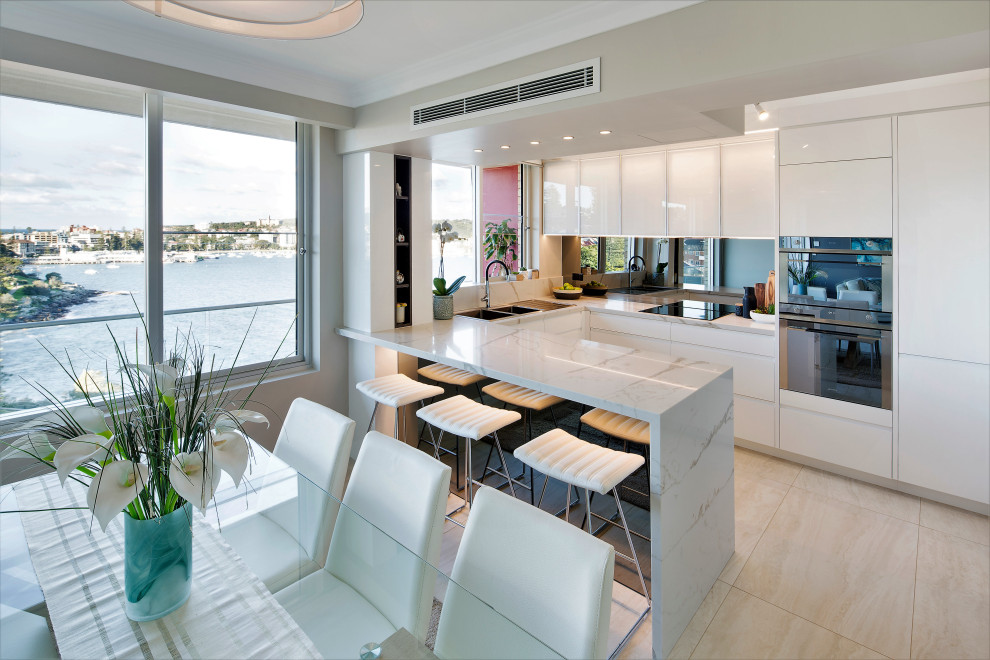 Photo of a beach style kitchen in Sydney.