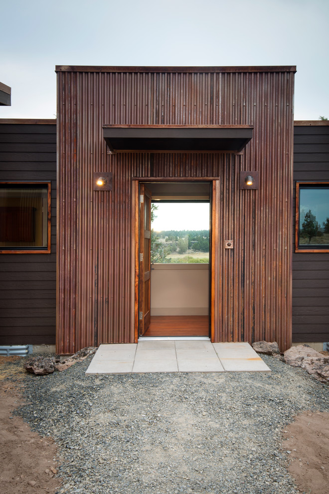 Contemporary exterior in Portland with metal siding.