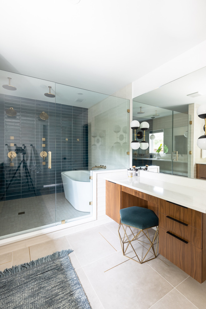 Inspiration for a midcentury bathroom in Dallas.