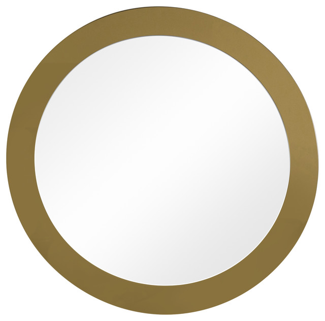 Golden Sol Round Frameless Mirror 30 Wall