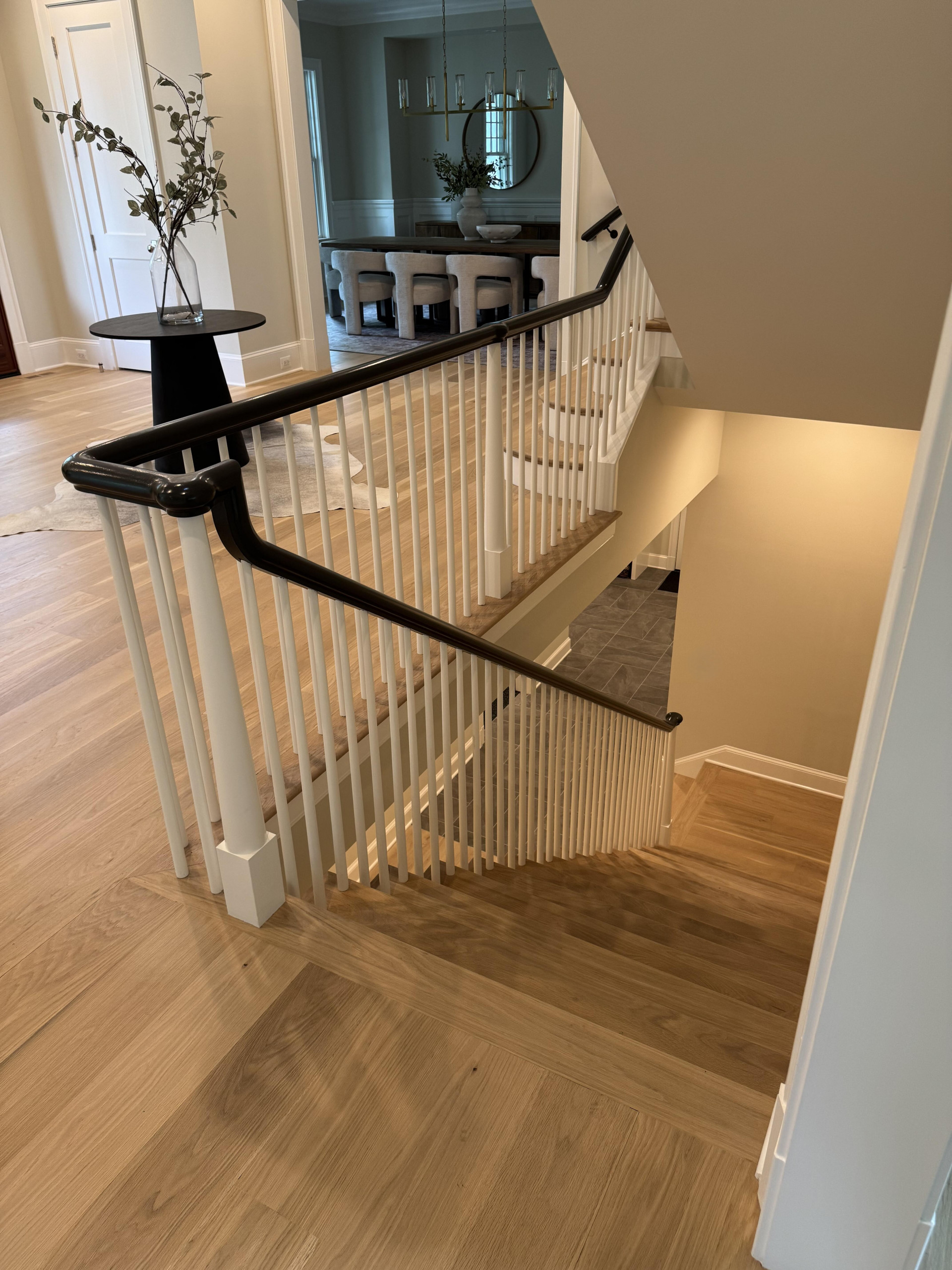 138_Elegant Double Bullnose Entry Stair, Bethesda, MD 20814