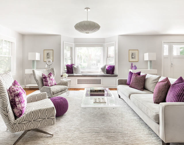 Living Spaces transitional-living-room
