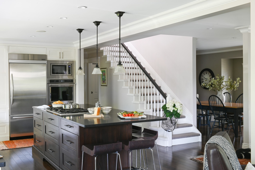 Inspiration for a transitional home design remodel in Vancouver