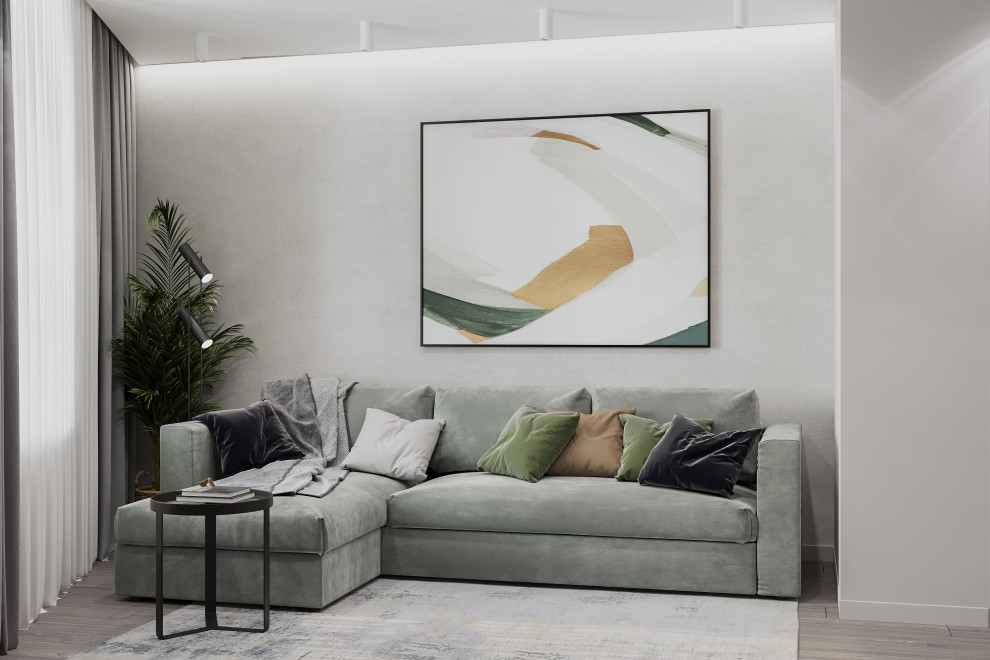 Маленькая гостиная с гардеробной