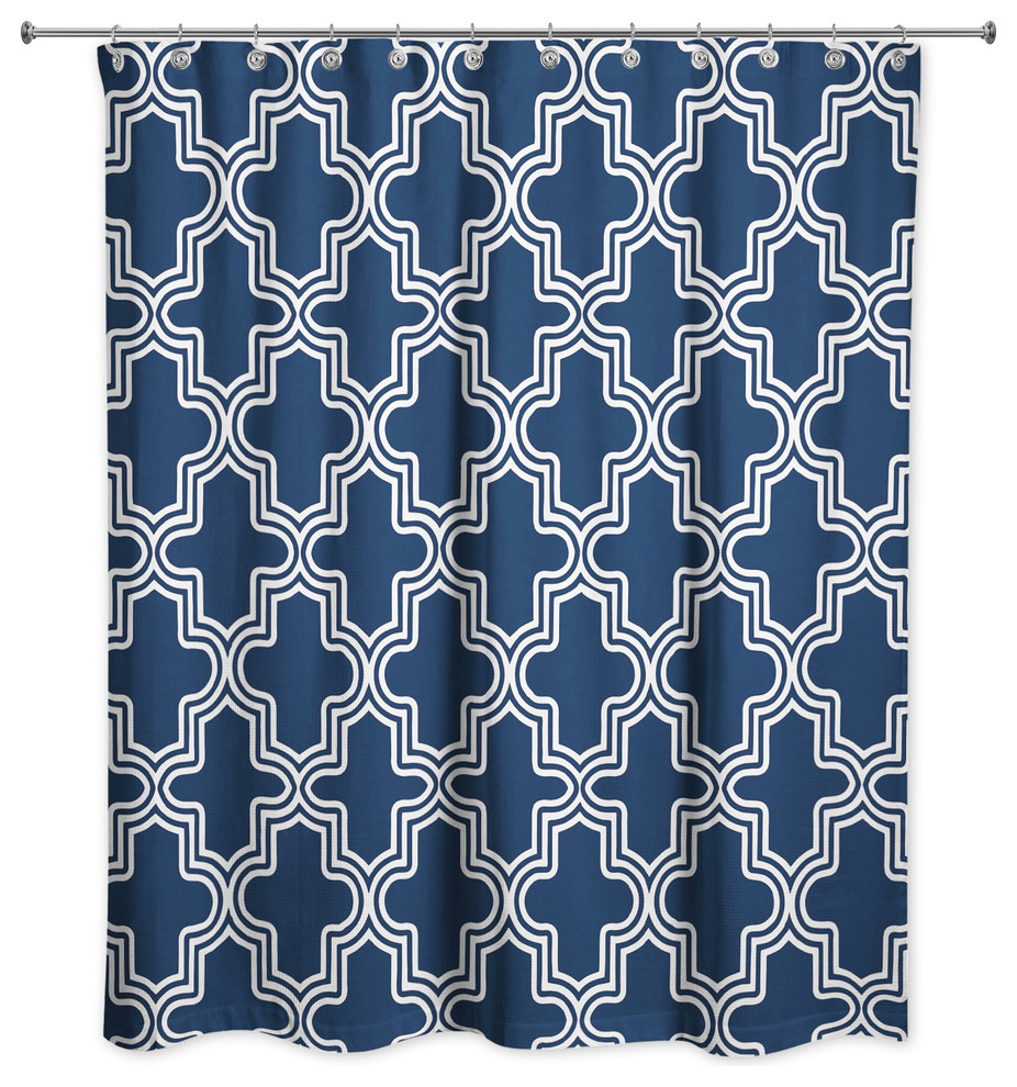 Moroccan Tile Shower Curtain Mediterranean Shower Curtains by