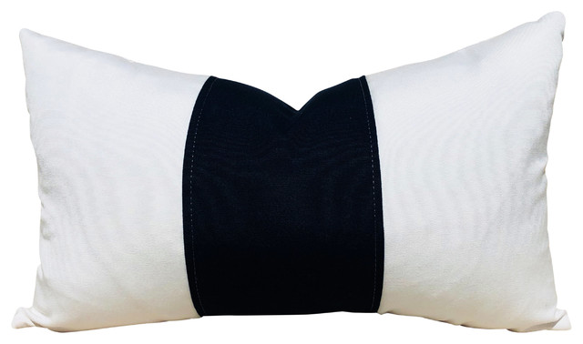 navy blue lumbar pillow cover