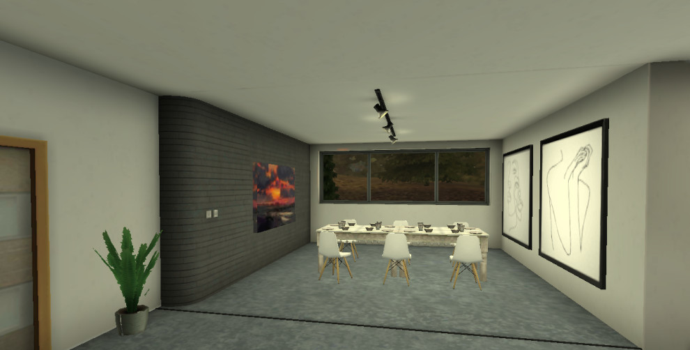 3D проект дома в лесу