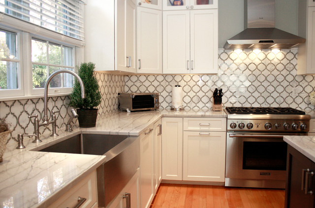 White Macaubas Quartzite Kitchen Contemporary Kitchen