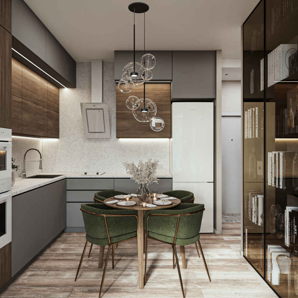 ЖК Nagatino i-Land. Кухня-гостиная 20м2