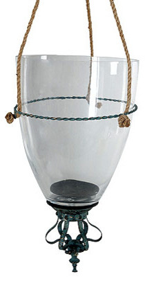 Glass Bell Jar Candle Chandelier 10"x18.5"
