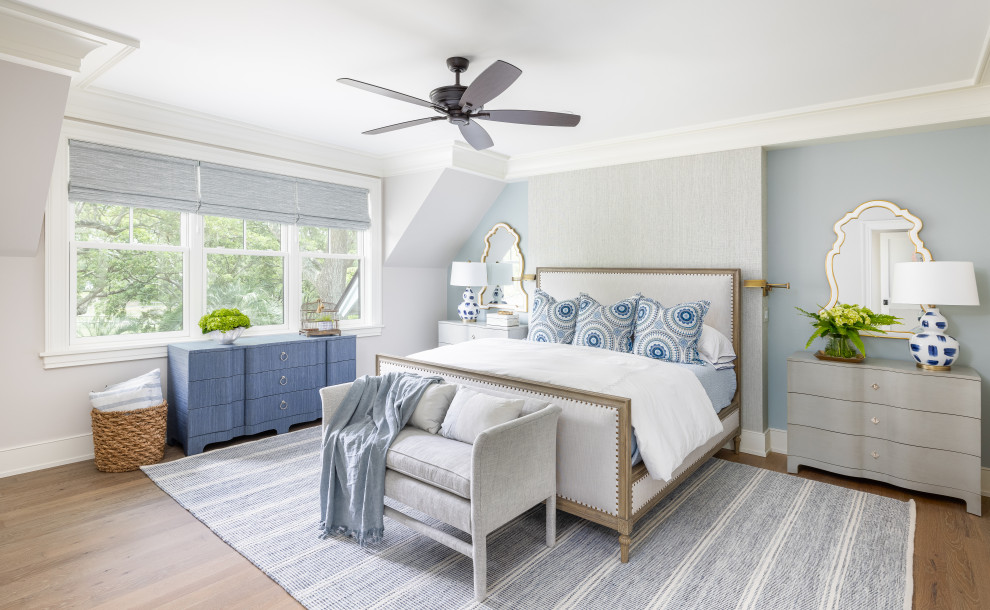Transitional bedroom photo in Charleston