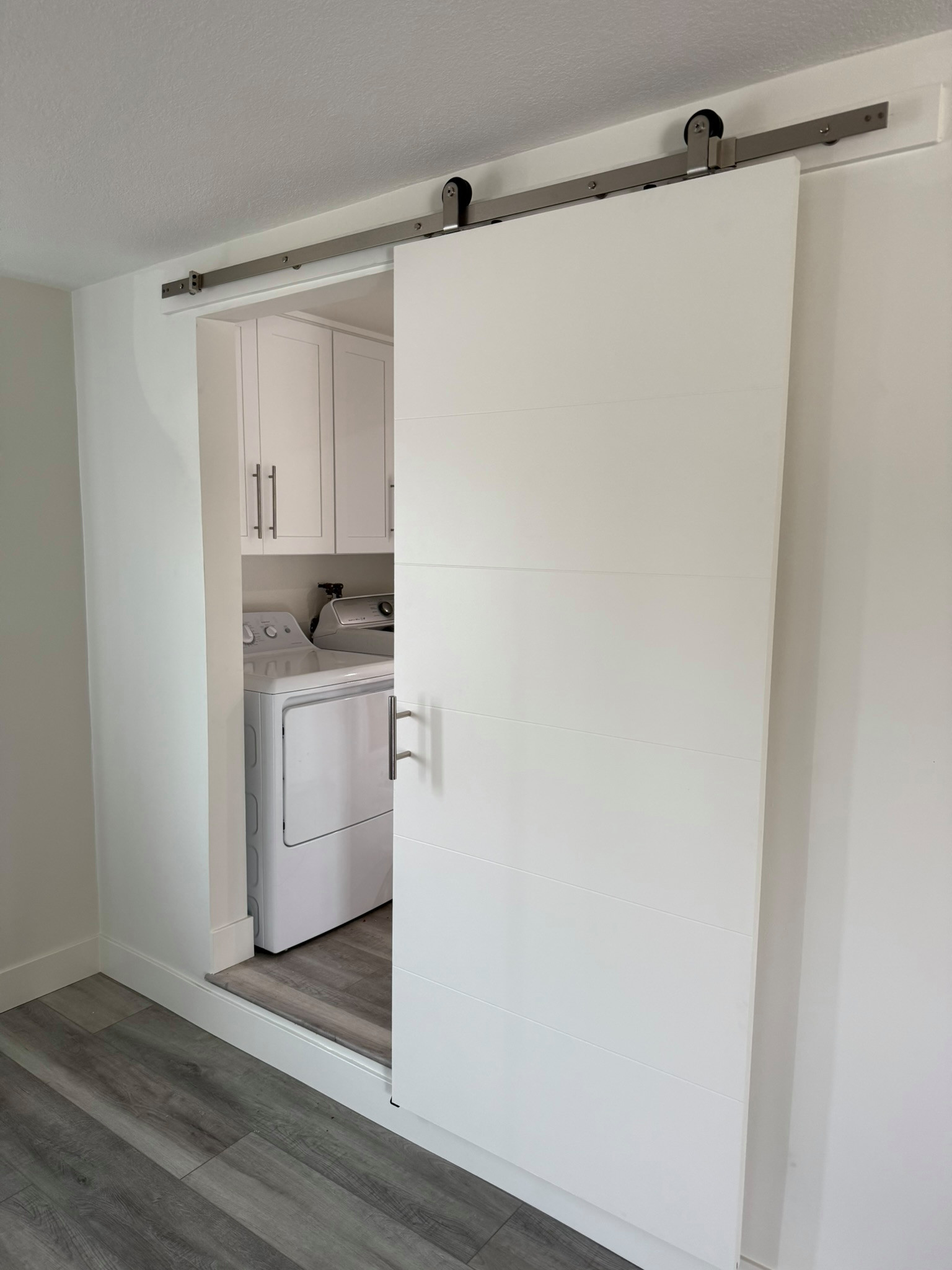 New Barn style door for the laundry room