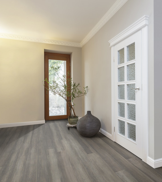 Solid Stone Grey Strand Woven Bamboo Flooring trendy-dagligstue