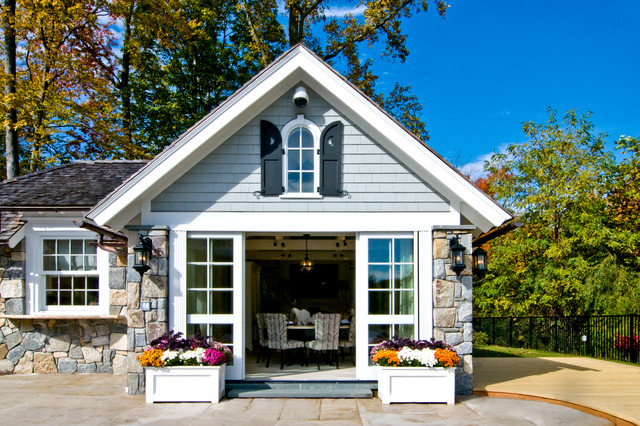 Westchester Pool House coastal-house-exterior