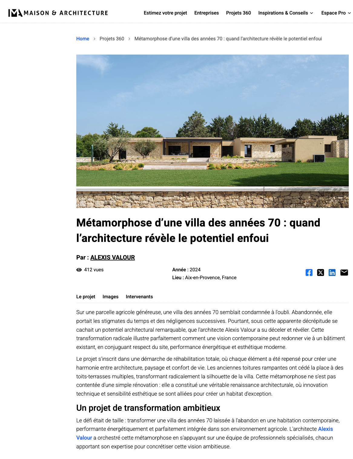 Parution dans la presse