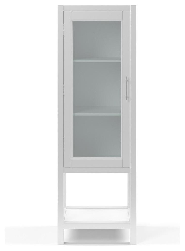 Kendall Bathroom Tall Storage Cabinet, White