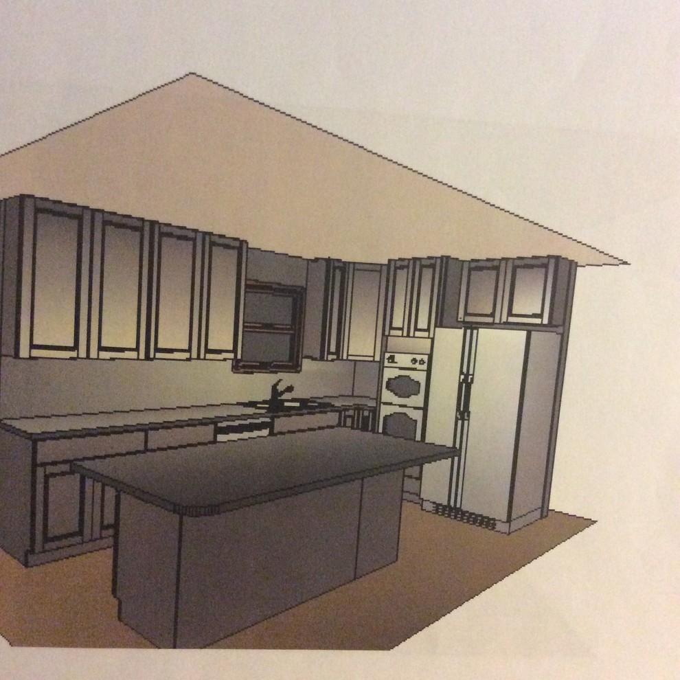 Kitchen remodel...relocating fridge with design issue.