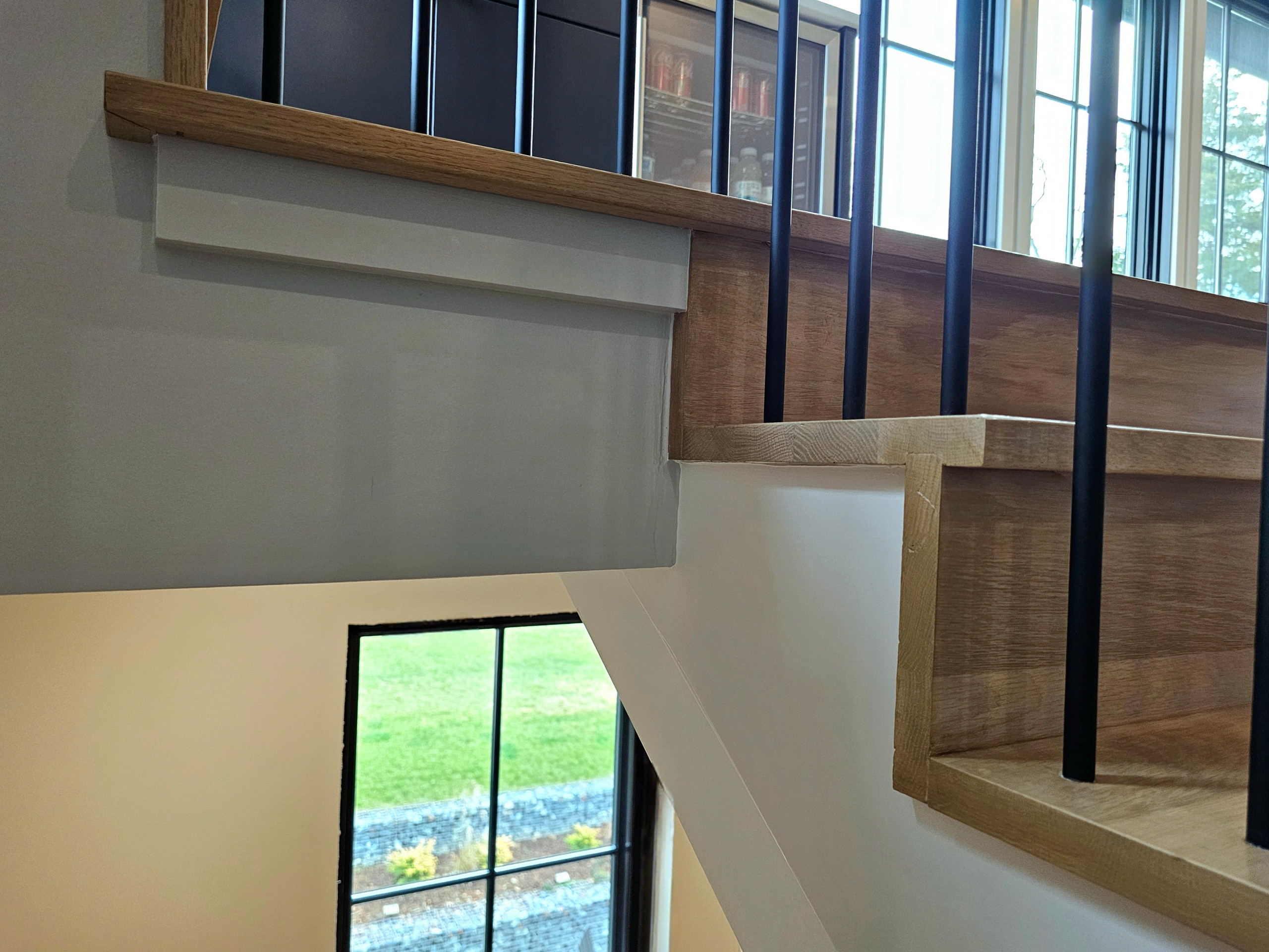 115_Stunning Continuous Rail System on 3 Story Floating Stairs; Arlington, VA 22