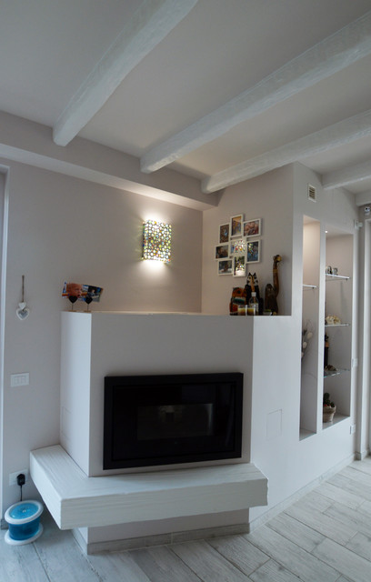 Appartamento privato Vimodrone shabby-chic-inspirerad-vardagsrum