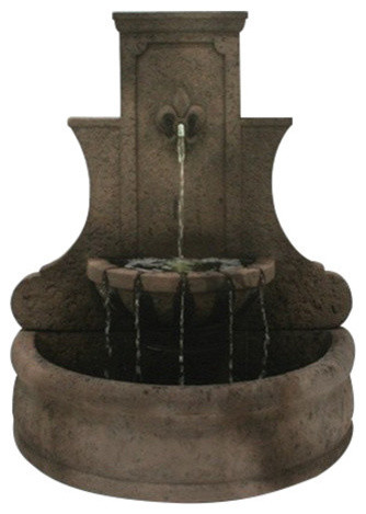 Fleur De Lis Wall Garden Water Fountain