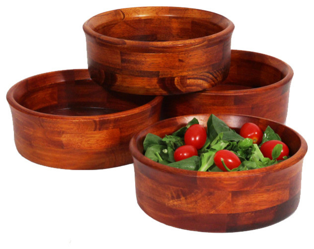 4Piece Individual Salad Bowl Set Tropical Serving And Salad Bowls