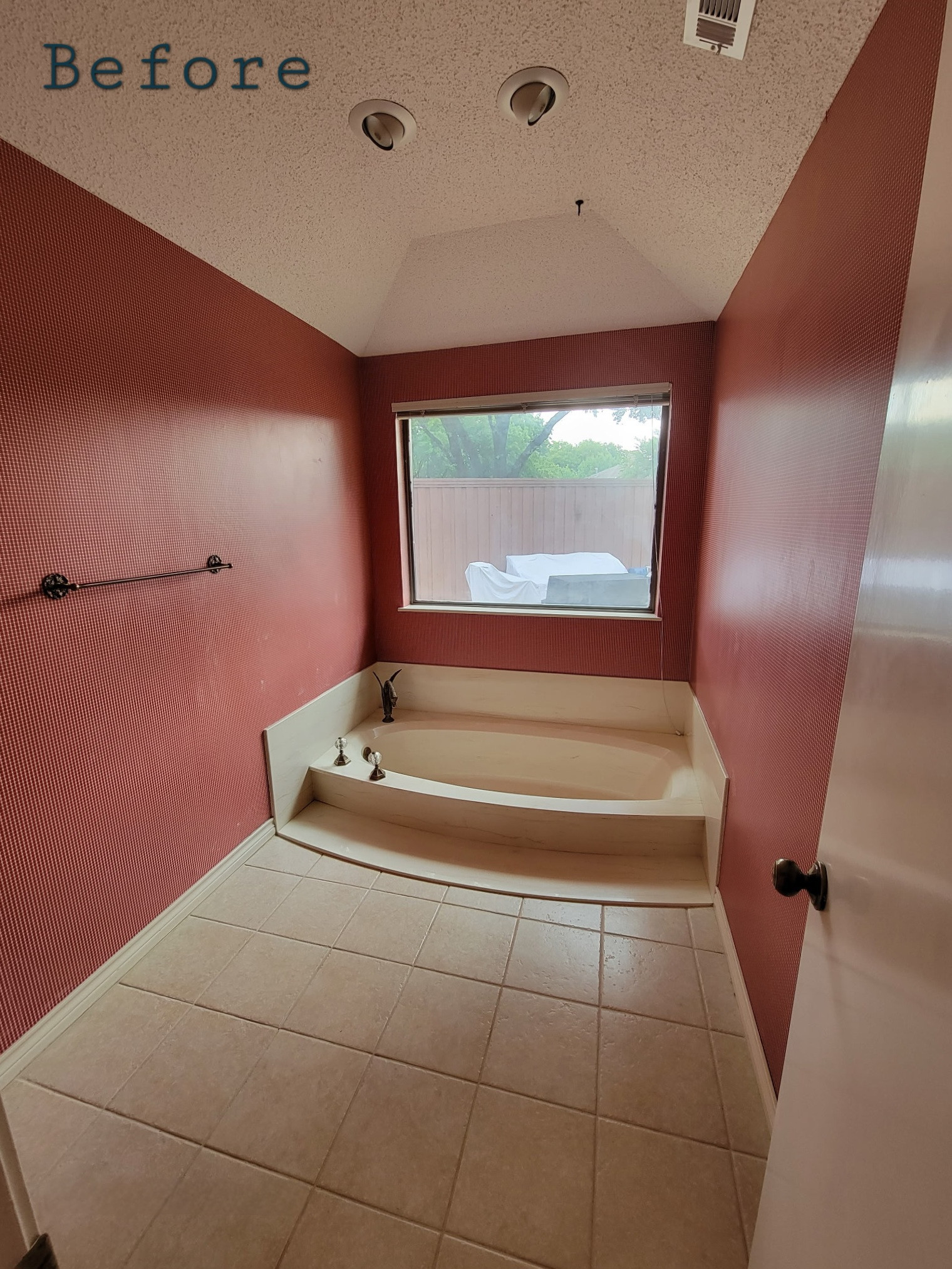 Two separate bathrooms converted into a master bathroom with a big open closet