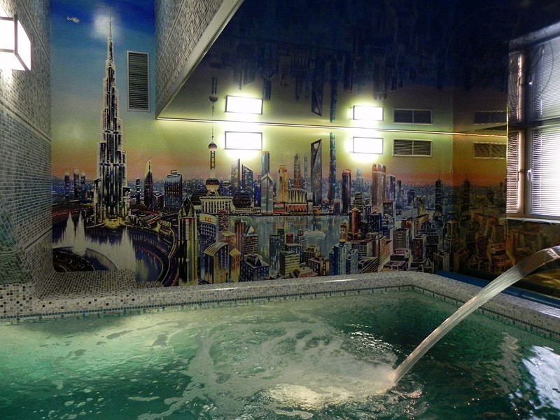 Art Painting of Swimming Pools