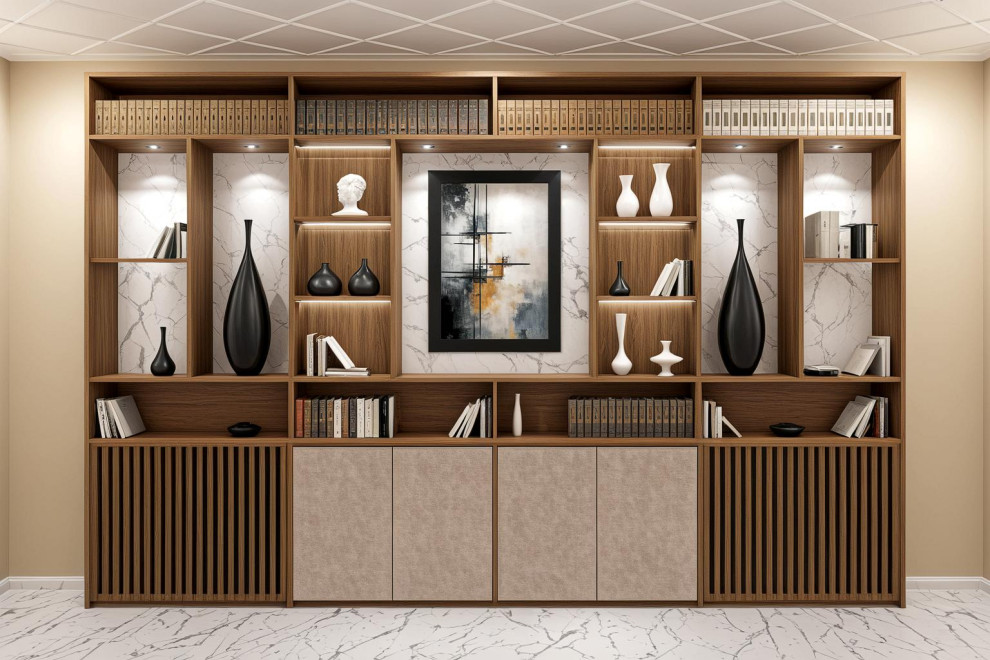 Librerie di design in stile razionalista progettate su misura