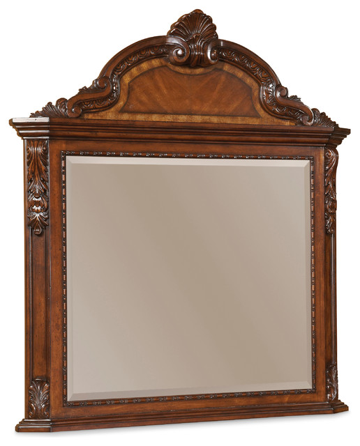 A R T Home Furnishings Old World Crowned Landscape Mirror