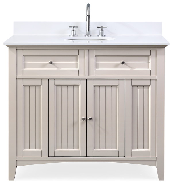 42 Thomasville Farmhouse Taupe, 42 Vanity With Vessel Sink